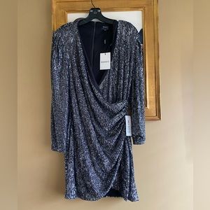 Bardot Sparkle Black Mini Dress
